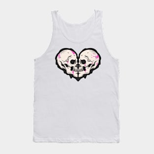 skeleton valentine, skull heart Tank Top